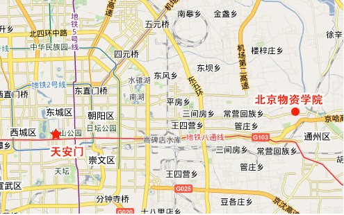 北京物资学院地图图片